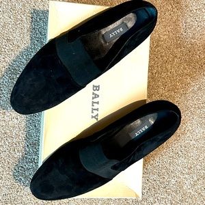 BALLY RICH BLACK SUEDE FORMAL LOAFERS